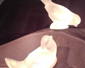 50% OFF TODAY! Lalique Birds 4.25" by 3.5" by 2.5" Asking $349.00 for the pair