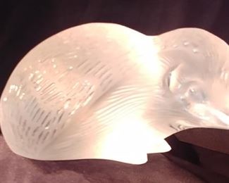 50% OFF TODAY! Lalique Hedgehog 5.5" by 3" by 3" Asking $239.00