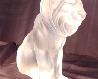 50% OFF TODAY! Lalique Lion 8.5" by 8" by 3" Asking $1,799.00