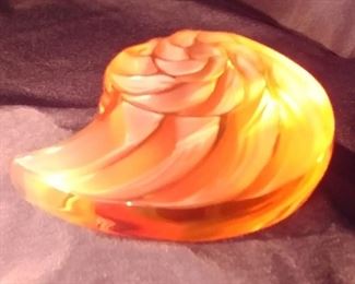 50% OFF TODAY! Lalique Nautilus Shell 4" by 3" by 1.5" Asking $305.00