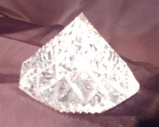 50% OFF TODAY! Waterford Pyramid Paperweight 3.5" by 2.5" Asking $39.00