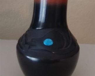 50% OFF TODAY! Native American Pottery Dora Tse Pe San Ildefonso Pueblo 3.5" by 5.25" Asking $995.00