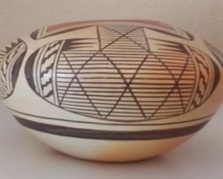 50% OFF TODAY! Native American Southwest Hand Painted Migration Seed Jar Pottery by Elva Rampeyo 5.5" by 3.5" Asking $595.00