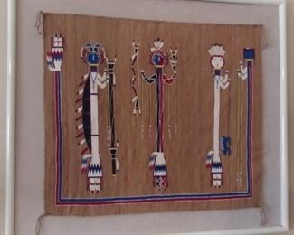 50% OFF TODAY! Native American Tapestry Navajo Framed 31.5" by 27.5" Asking $369.00