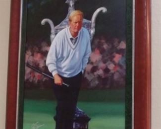 50% OFF TODAY! Jack Nicklaus Oil Painting Signed by Artist and Signed by Jack Nicklaus 27.25" by 37.5" Asking $625.00