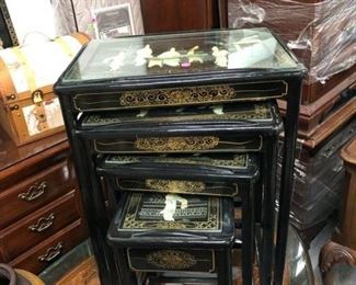 Oriental nesting tables