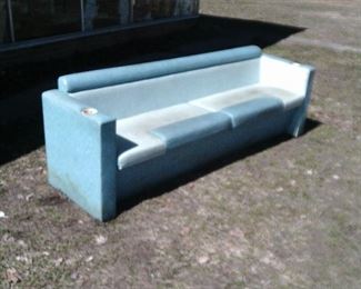 POONTOON BENCH SEATS. ONE OF TWO. BLUE @$100.00 AND A CLEAN GREY ONE $150.00.