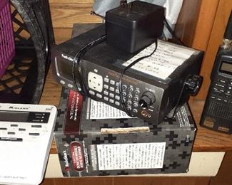 Radioshack radio scanner, Uniden Bearcat 50 channel, Midland NOAA weather radio