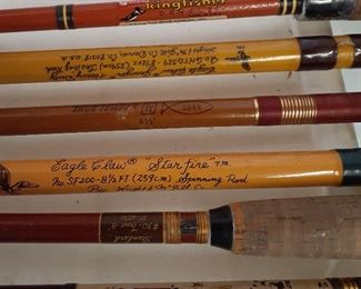 Eagle Claw, King Fisher, Standard, Garcia fishing rods