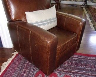 Brown Leather Lounge Chair, recliner