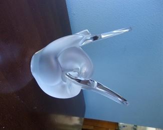 Lalique Bowl or Vase, 2 Doves