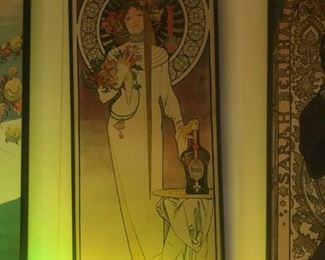 Art deco / art nouveau poster - itemized list and prices in description 