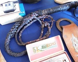 Leather bull whip