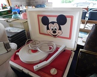 Vintage Mickey Mouse record player