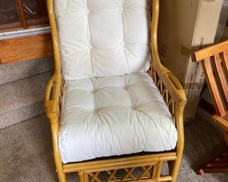 Rattan Chair and Cushion $60 each