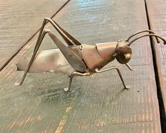 $20 Metal grasshopper art; 7" long