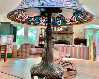 $200 Tiffany style table lamp with dragonfly motif