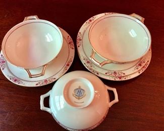 $45   H and C Coronado  3 soup bowls with saucers
