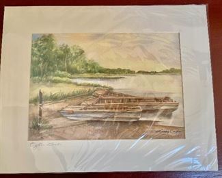 $40 "Oyster Boats" signed lithograph