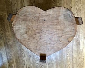 $40 Top heart shaped rustic table