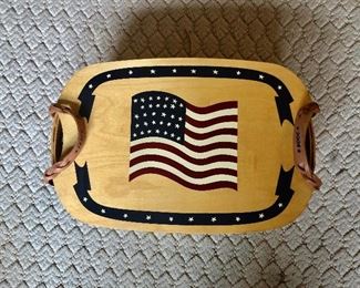 $20 Peterboro American Flag  Basket 