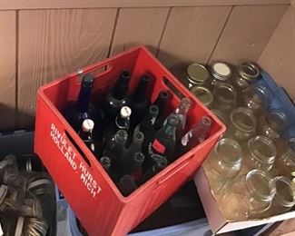 Bottles and fruit jars
