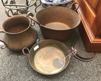 Copper Pots Estimate $175 Bid $30
