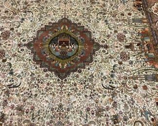 Center of previous silk rug 10 x 8