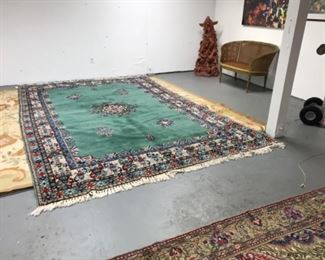 Wool rug 9x14 Estimate $4500 Bid $400