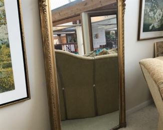 Large Ornate Gold Mirror Est $1200 Bid $150