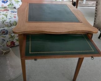 Occasional Table With Leather Writing Surface Est $450 Bid $75