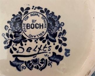 Boch Blue Delft Pieces of Pottery