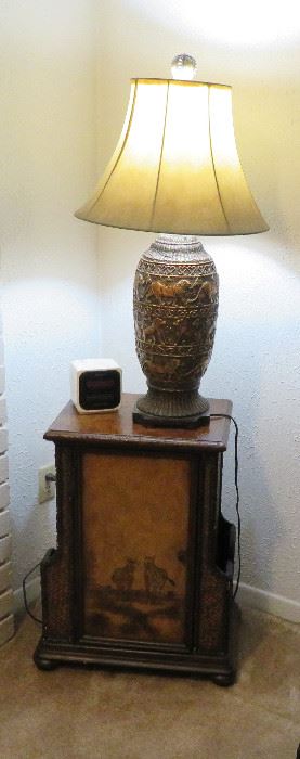Accent table, jungle lamp, Sony Dream Cube