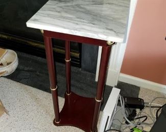 "marble" top stand