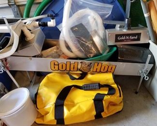 GoldHog & Gold Lab gold prospecting & mining equipment/system, sluice, trommel, pans, pump, buckets.....everything you need to prospect for gold (great learning for kids too!).  See this site for comparables https://mineforgold.co.nz/mining-gold/mining-gold-equipment/the-gold-lab/