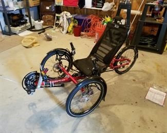 ICE Adventure recumbent bicycle, flat-folding, model 4130 Chrome Moly