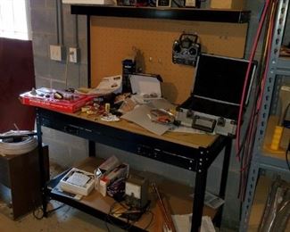 work bench and RC / remote control airplane supplies