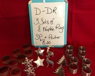 D-DR-32    $15  Pier 1 Import Christmas Napkin Rings