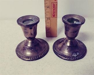 D-G-132 - Sterling Weighted Candle Holders - $24