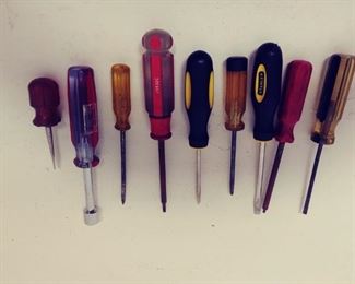 D-G-179 - Assorted Screw Drivers and a nut driver - $6