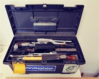 D-G-196 - Tool box with miscellaneous tools - Missing one latch- $9