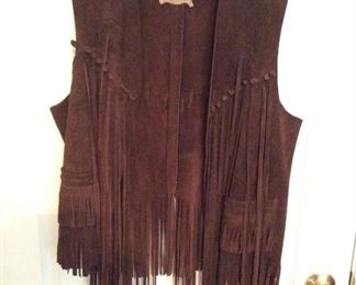 D-OF-55  Raw Hide Leather Vest/Size: LG   $15