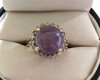 D-J-10  $250  14k  Star Sapphire/Diamond ring