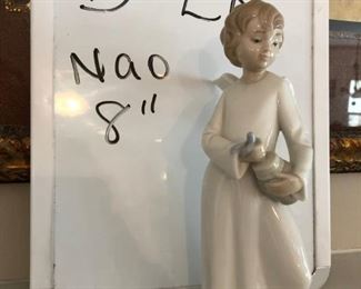 D-LR-65    $35 Lladro NAO Angel (8" tall) and Butter Churn or Honey Pot made in Spain