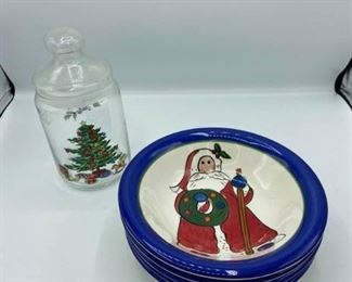 Christmas Jar and Bowls