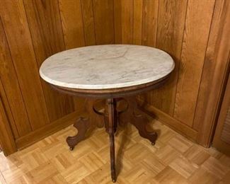Marble Topped End Table