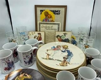 Norman Rockwell China Plates and Cups