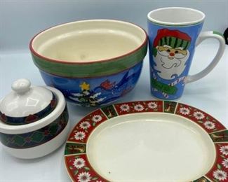 Various Ceramic Holiday Dishes