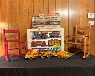 Vintage Trains and Tonka Toys