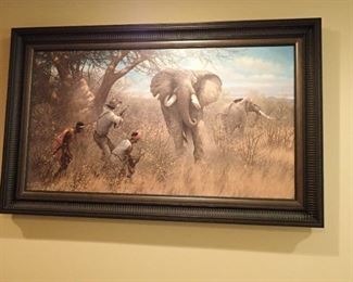 MICHAEL SIEVE 2006 ELEPHANTS FRAMED